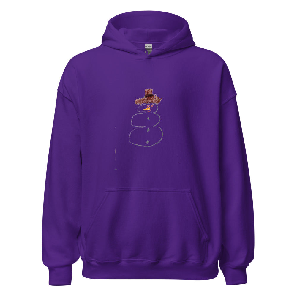 snowman-adult-hoodie-gildan-18500 - Purple