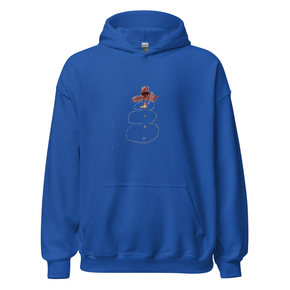 snowman-adult-hoodie-gildan-18500 - Royal