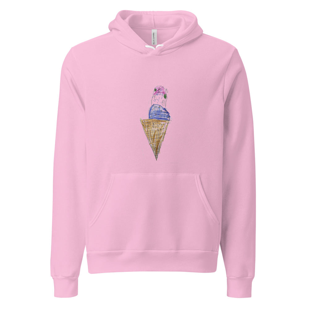 Ice Cream — Unisex Sponge Fleece Pullover Hoodie — Lilac