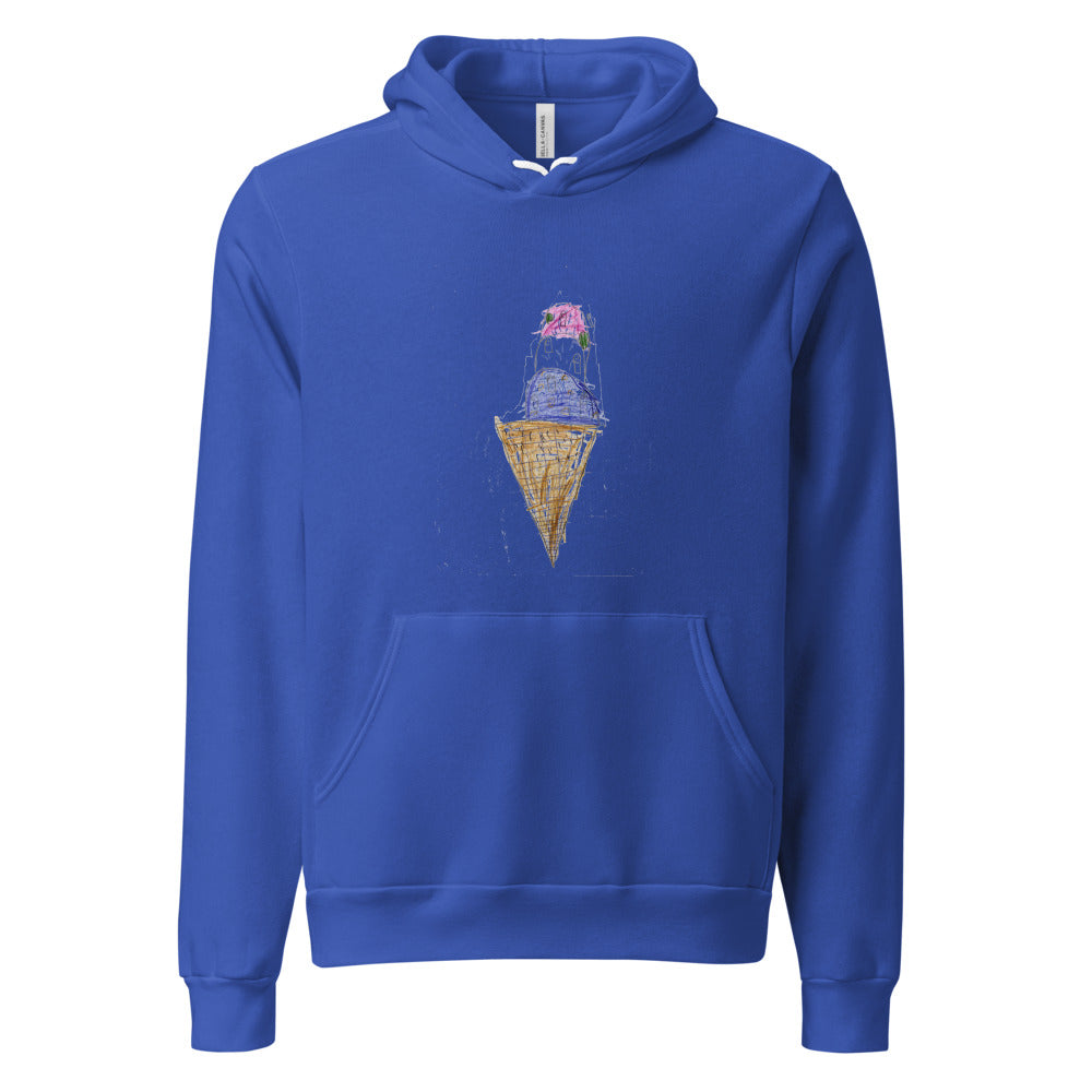 Ice Cream — Unisex Sponge Fleece Pullover Hoodie — True Royal