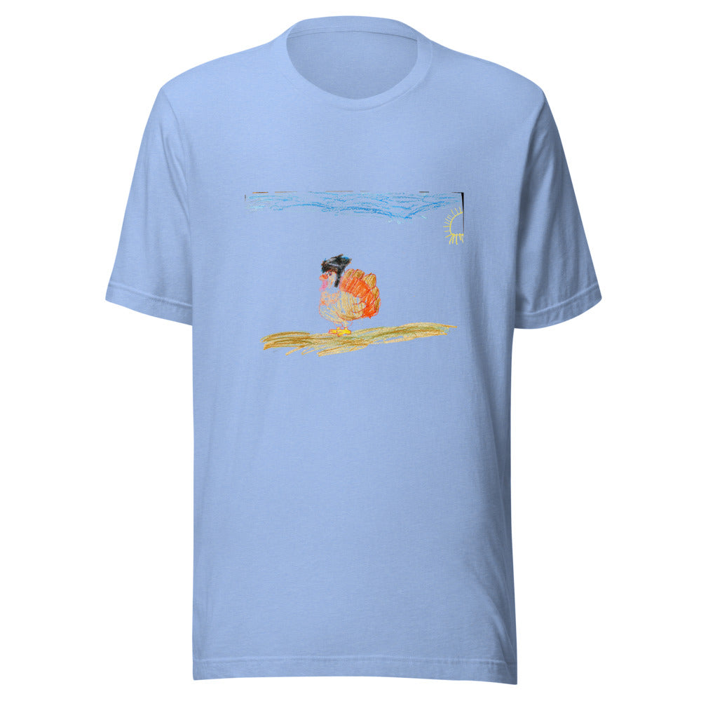 tee-bc-3001 — Heather Carolina Blue