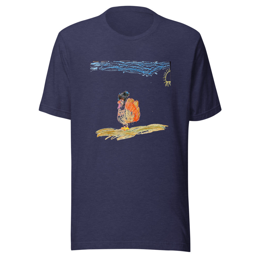 turkey-tee-bc-3001 - Heather Midnight Navy