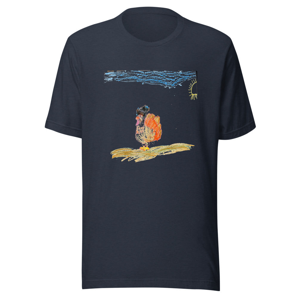 turkey-tee-bc-3001 - Heather Navy