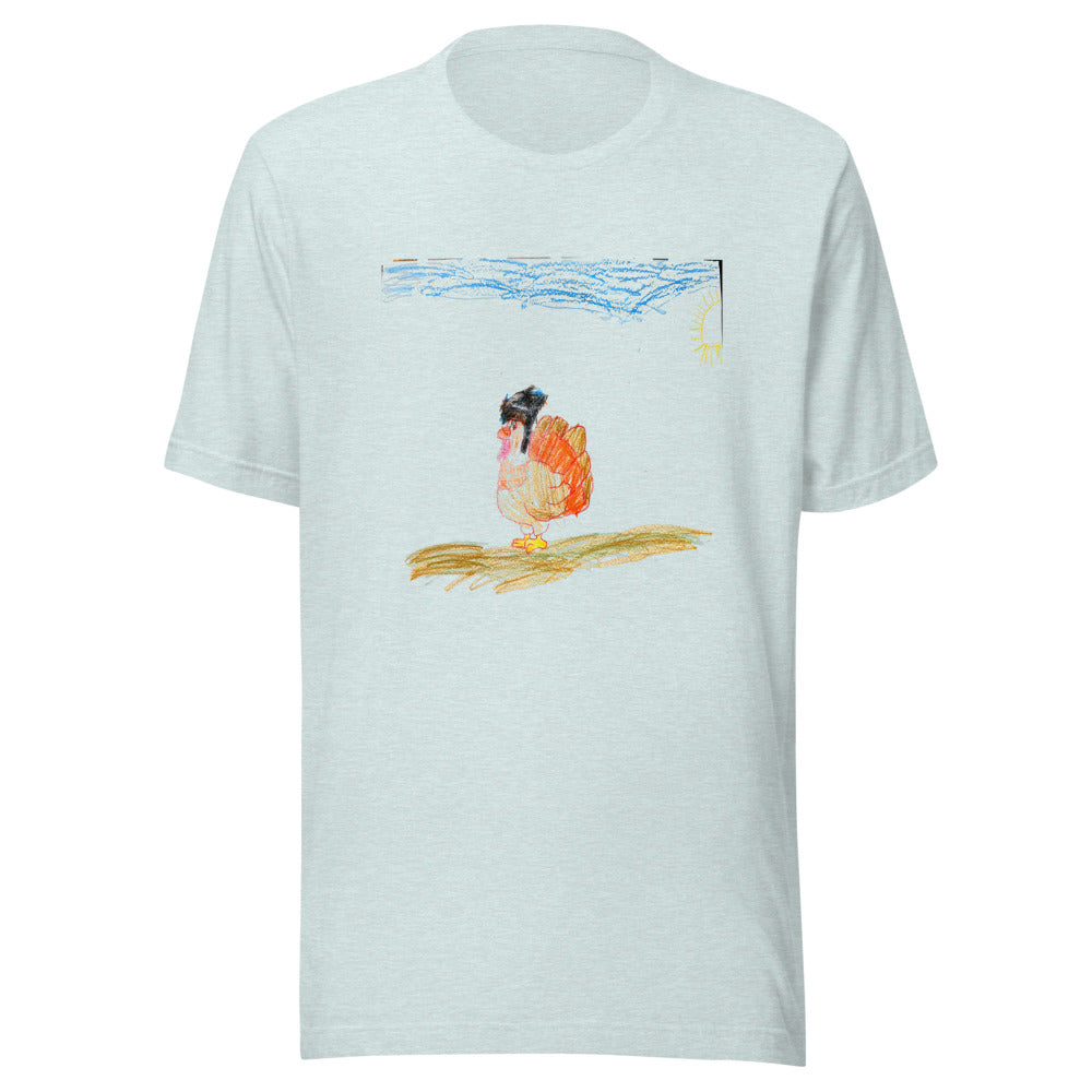 turkey-tee-bc-3001 - Heather Prism Ice Blue