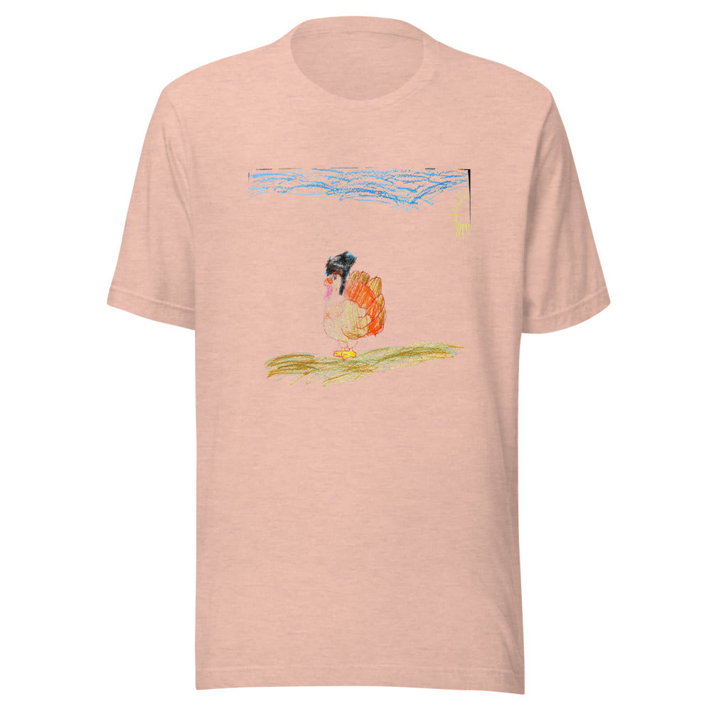 turkey-tee-bc-3001 - Heather Prism Peach