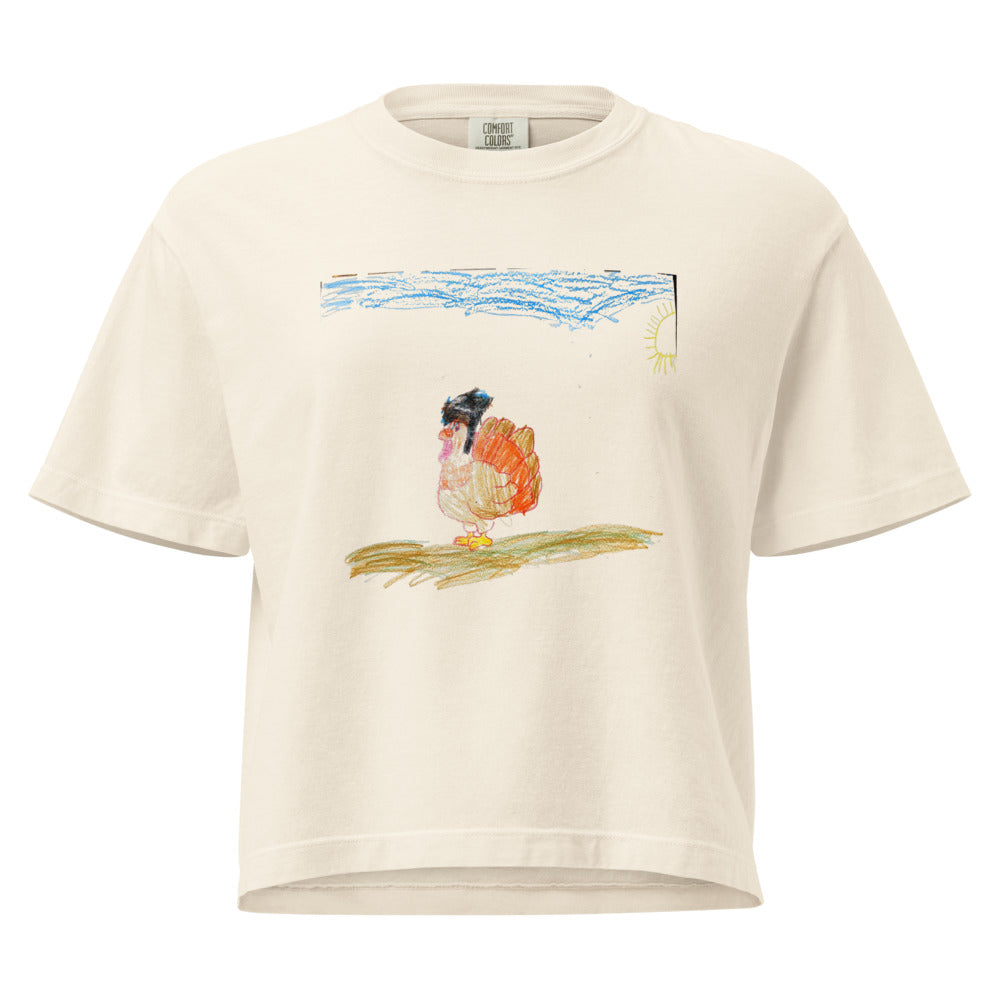 Turkey — Women's Heavyweight Boxy Tee — Ivory