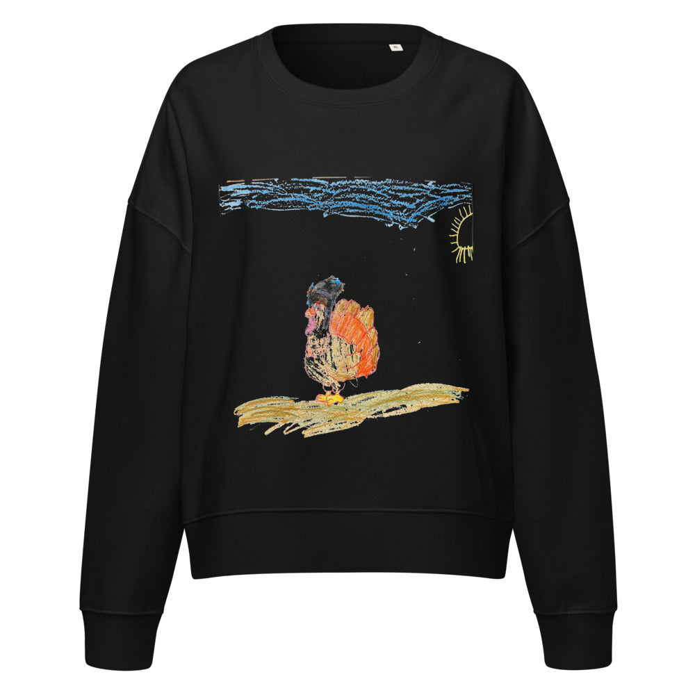 Turkey — Women's Organic Crewneck — Black