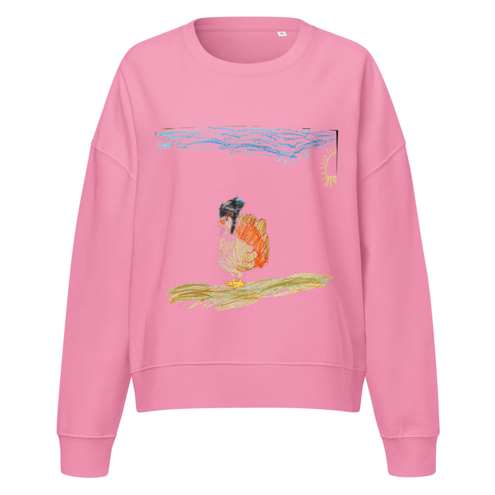 Turkey — Women's Organic Crewneck — Bubble Pink