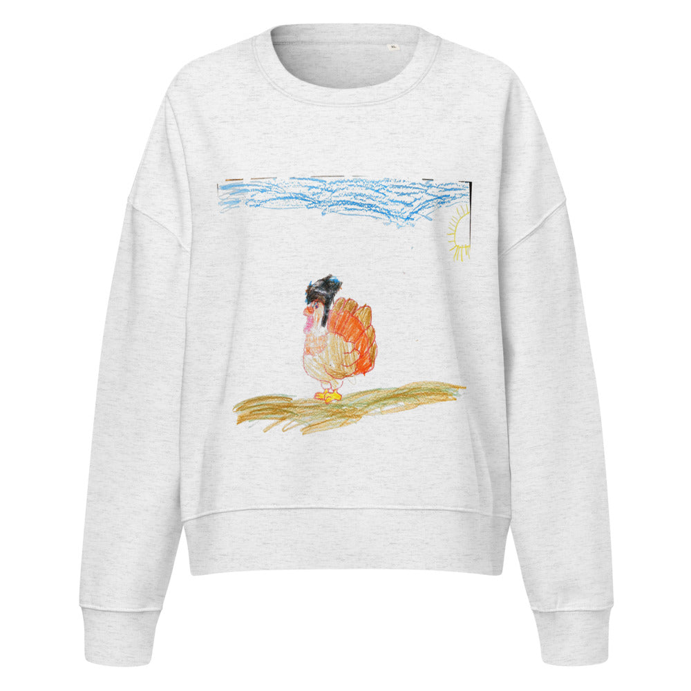 Turkey — Women's Organic Crewneck — Cool Heather Grey