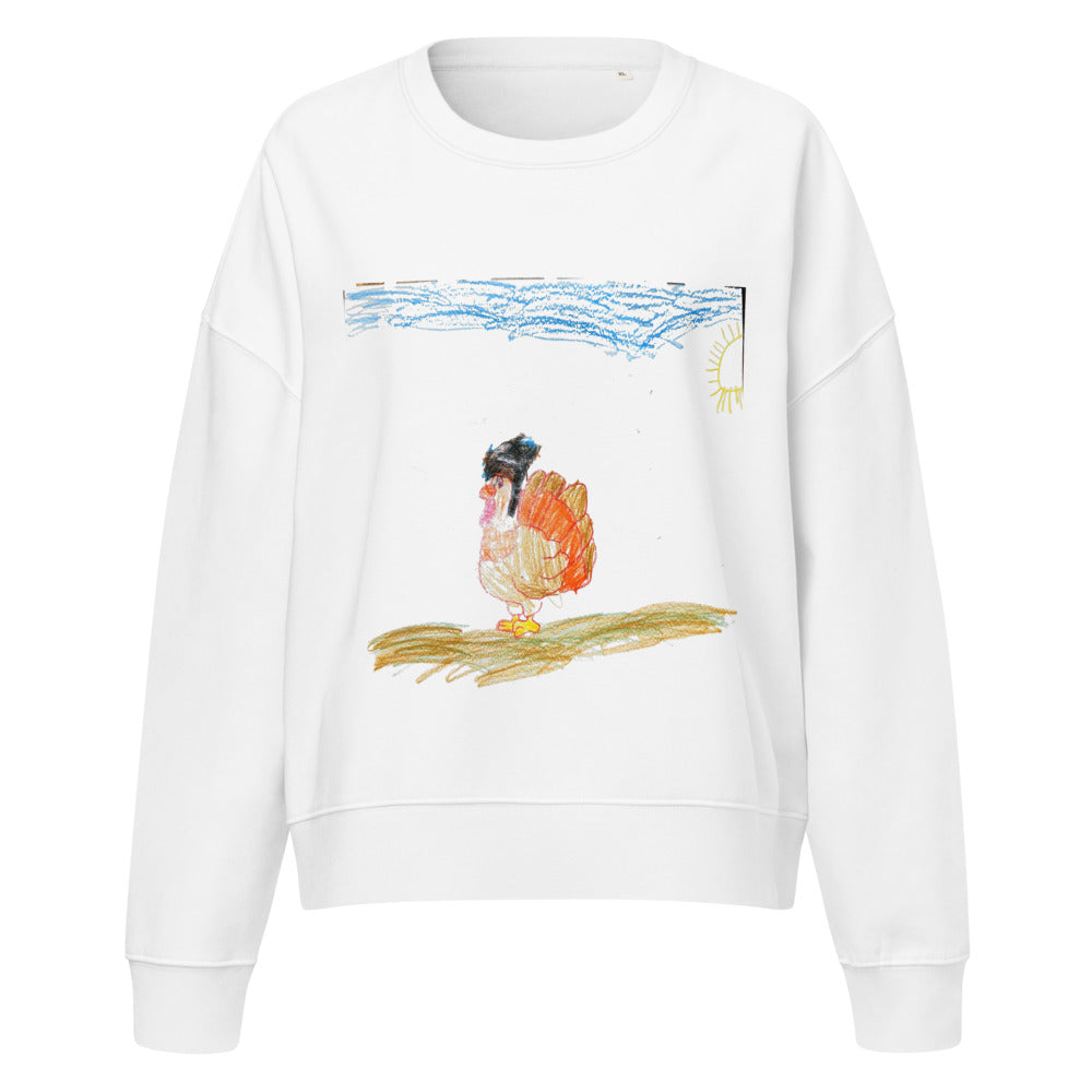 Turkey — Women's Organic Crewneck — White