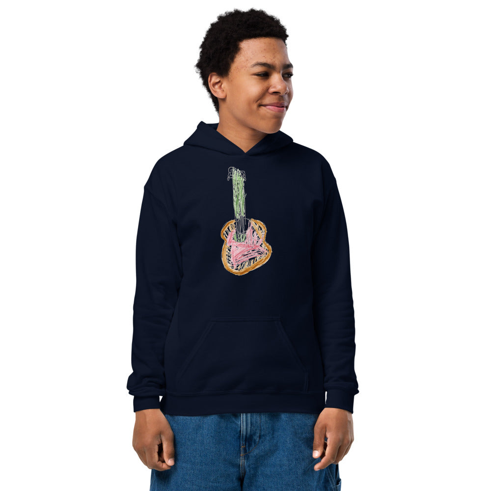 Turkey on Youth Heavy Blend Hoodie — Navy