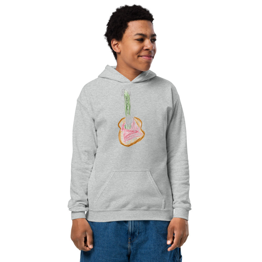 Turkey on Youth Heavy Blend Hoodie — Sport Grey