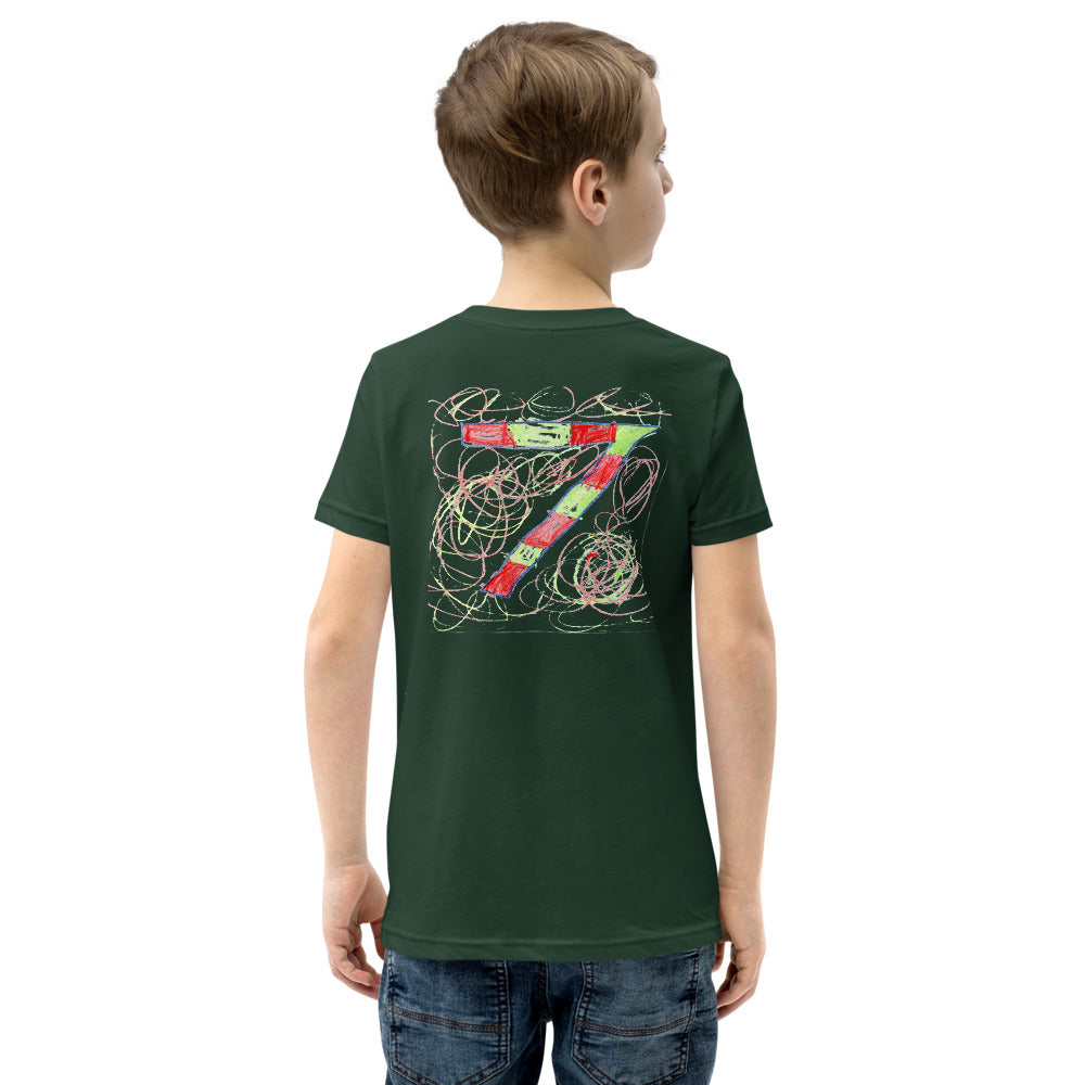 Theo 7 — Youth Staple Tee — Forest (back)