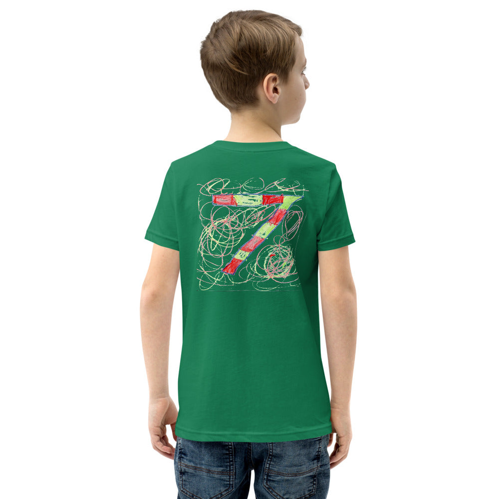 Theo 7 — Youth Staple Tee — Kelly (back)