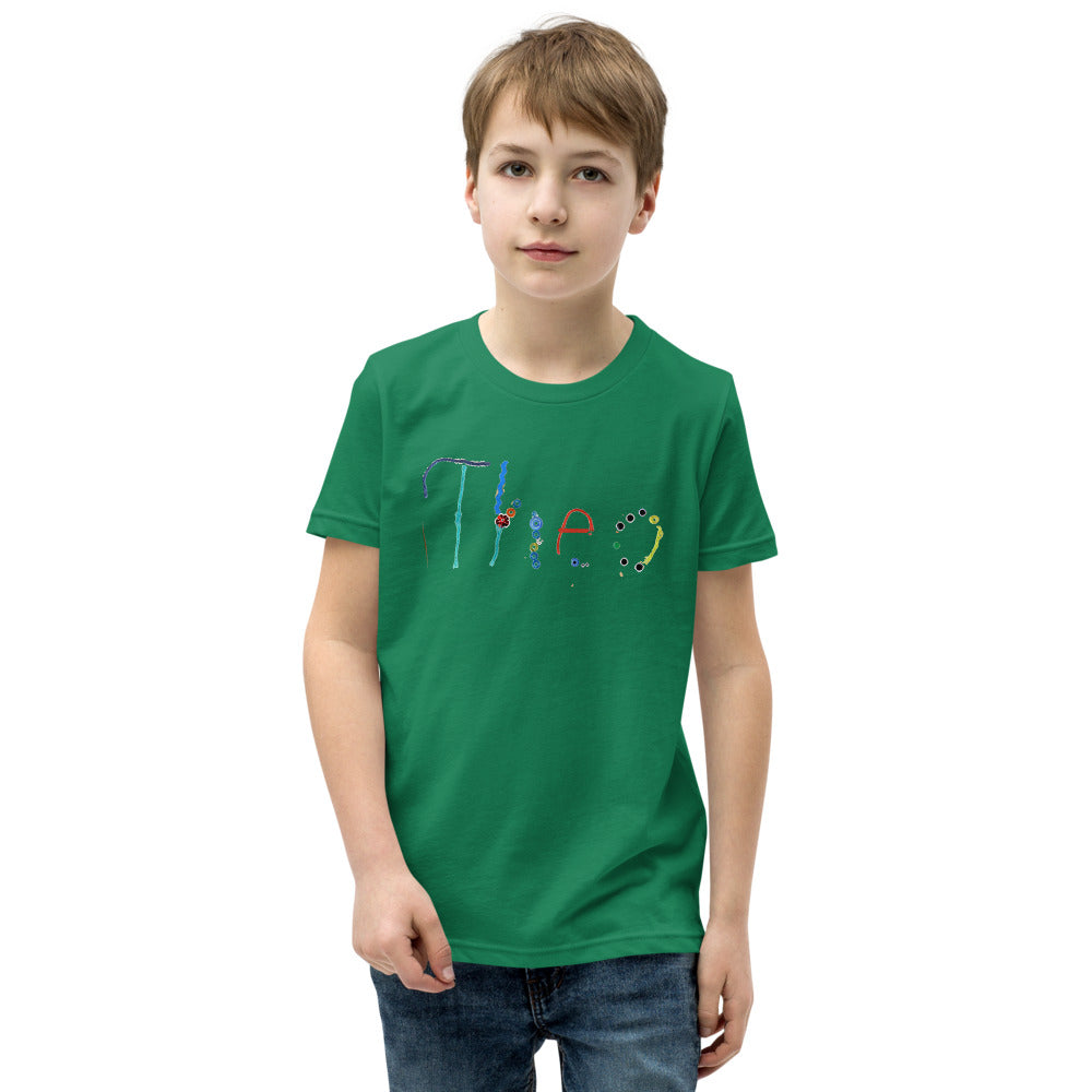 Theo 7 — Youth Staple Tee — Kelly (front)