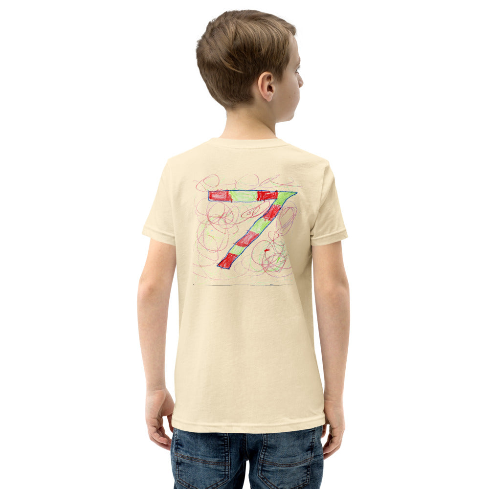 Theo 7 — Youth Staple Tee — Natural (back)